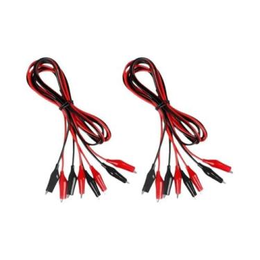 Imagem de Cabos De Teste Elétricos Isolados Com Garras Jacaré, 4 Pares, 1M, Fios