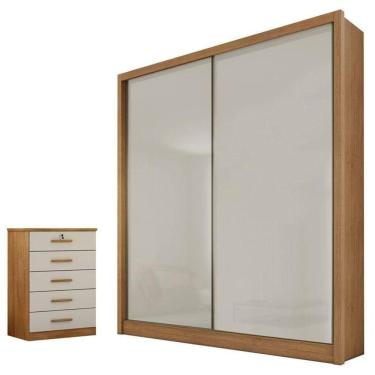 Imagem de Guarda Roupa Solteiro Toledo E Gaveteiro Suiça Cumaru 25 Fendi - Horizonte