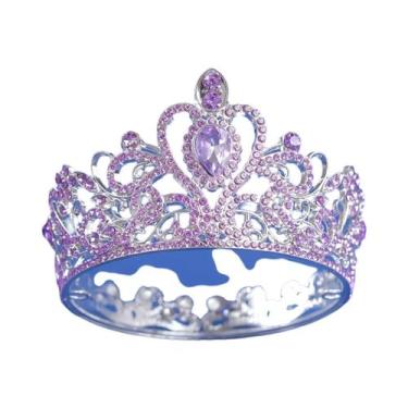 Imagem de Tiara De Casamento Barroca Redonda Para Noivas Rainha E Rei, Acessório