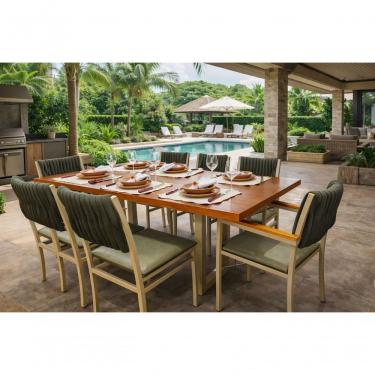 Imagem de Conjunto Gourmet Náutica 8 Cadeiras Elegance Solare-verde