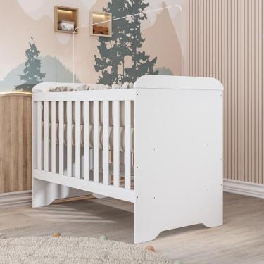 Imagem de Berço Americano 3 em 1 Mini Cama Mini Sofá Gabrielle MDF Branco Carolina Baby