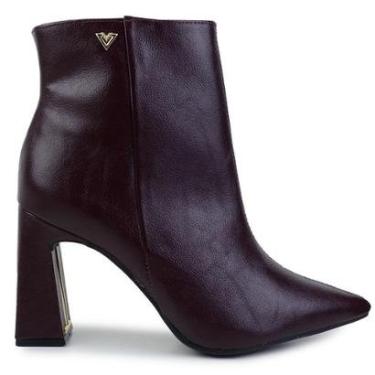 Imagem de Bota Social Feminina Via Marte Roxo Bordo - 343-001-Feminino