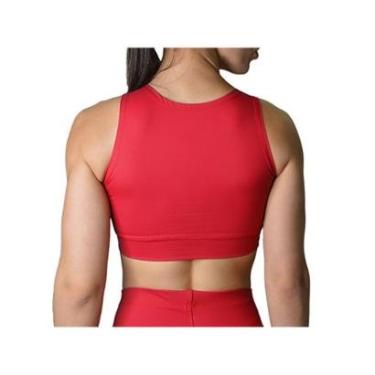 Imagem de Top Cropped Fitness United Assinatura - Azul - P-Feminino