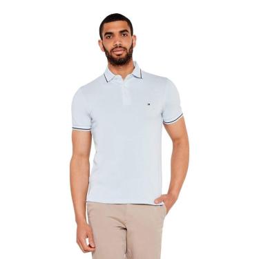 Imagem de Camisa Polo Tommy Hilfiger Tipped Slim Fit Seasonal Azul-Masculino
