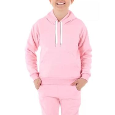 Imagem de Moletom Infantil Moleton blusa de frio Canguru Unissex Agasalho Infantil-Unissex