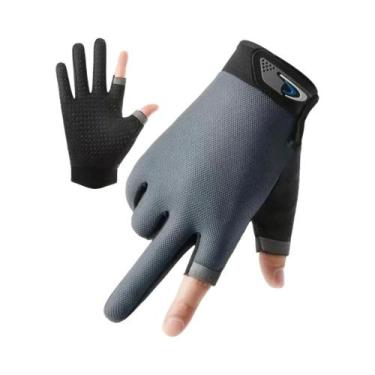 Imagem de Luvas De Verão Unissex Com Tela Sensível Ao Toque Para Pesca E Ciclism