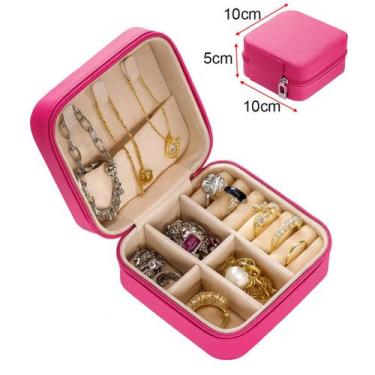 Imagem de Kits Porta Jóias Portátil - Caixinha com várias divisórias e Bolsa de 