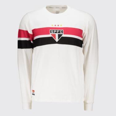 Imagem de Camisa São Paulo Retrô 2005 Manga Longa Branca - Retromania, EG