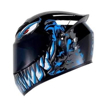 Imagem de Capacete De Motocicleta Retro DOT Masculino, Integral Com Protetor Sol
