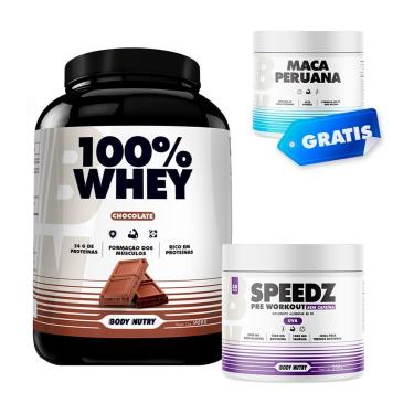 Imagem de Kit Whey Protein 900g Pré Treino 300g Suplemento em Pó 300g Energia e Rotina-Unissex