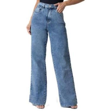 Imagem de Calça Jeans Sawary Wide Leg - 281982 - Azul  44-Feminino