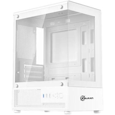 Imagem de Gabinete Kalkan Hakon White Matx Mid Tower Vidro Temperado Usb 3.0 Bra