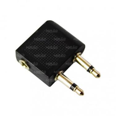 Imagem de Adaptador de Áudio P2 Fêmea para Dois P2 Macho Stereo EXBOM