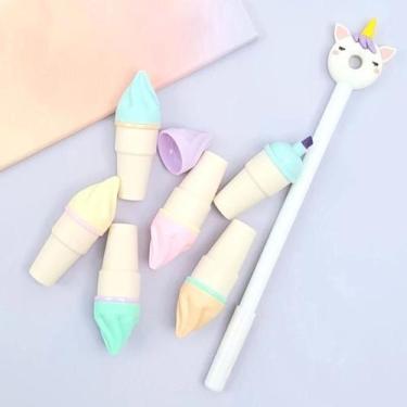 Imagem de Kit Marca Texto Sorvetinho Tons Pastéis - Papelaria Criativa - Faber C