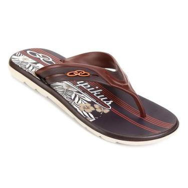 Imagem de Chinelo Olympikus Sydney Masculino - Marrom e Bege, 39/40