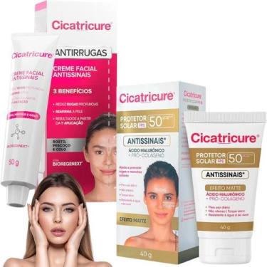 Imagem de Kit Cicatricure Creme Facial Antirugas + Protetor Solar Facial FPS50 T