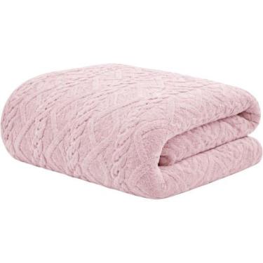 Imagem de Cobertor Casal Dyuri Jolitex Jacquard Tricot 180 x 220 cm, ROSE