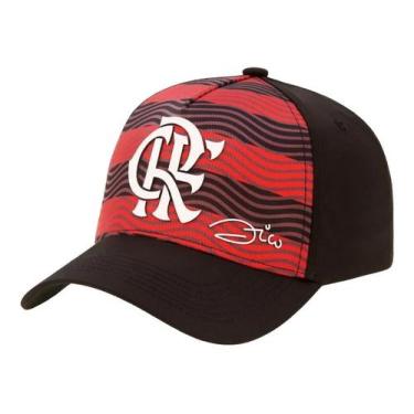 Imagem de Boné Flamengo Zico Oficial Licenciado - Ref 35971 - DareEsportes, Pret