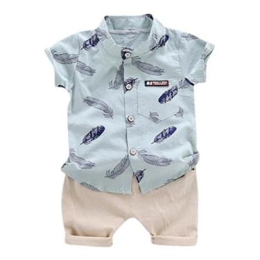 Imagem de Roupa Mauricinho Conjunto Infantil Temático Menino Floral - aquarellam