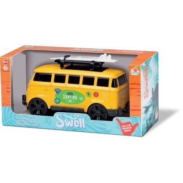 Imagem de Carrinho de Brinquedo Kombi com Prancha Removível em Plástico Cores Sortidas Orange Toys