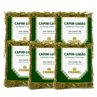 Imagem de Kit 6 Capim Limão Folhas Desidratadas 30g Chamel Original