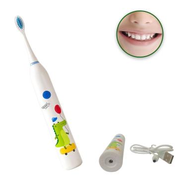 Imagem de Escova Dental Eletrica Recarregavel 6 Velocidades Limpeza Gengiva Oral Lingua Higiene Bucal Profunda Saude