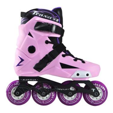 Imagem de Patins Inline Traxart Revolt Lilás Roller Profissional, 37/38