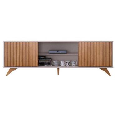 Imagem de Bancada Manaus Moderno 2 Portas sem Gavetas MDF-MDP 200CM Off White Va