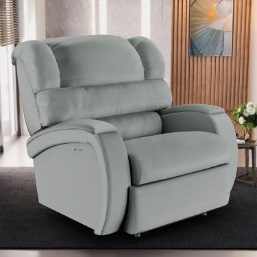Imagem de Poltrona Reclinável Kylie Power Touch com Massagem Usb Pu Cinza Gran Belo