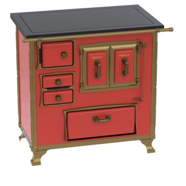 Imagem de Fogao a Lenha Venax GII n 1 Renaissance Premium Vermelho SD