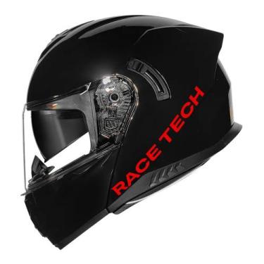 Imagem de Capacete Robocop Race Tech Signal Monocolor Preto Brilhante Tamanho do
