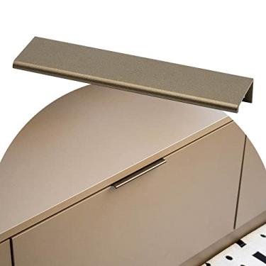 Imagem de 6 Uni Puxador De Alumínio Para Armário Móvel Tito Baú 96 mm (Bronze Fosco)