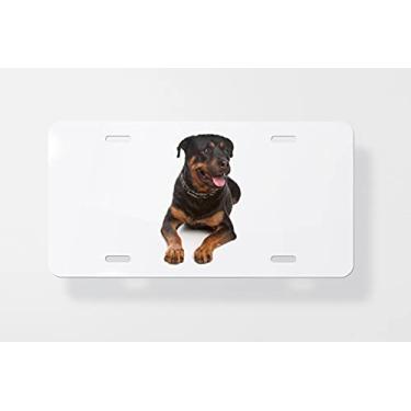 Imagem de Rottweiler – Capa para placa de carro – Capa para placa de carro – 15 x 30 cm