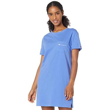 Imagem de Champion Vestido camiseta feminino, Azul forte profundo, M