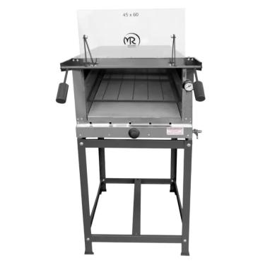 Imagem de Forno de Pizza Industrial à Gás Refratário 45x60cm Inox - MR Fogões