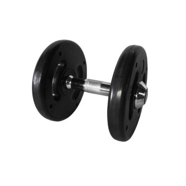 Imagem de Dumbbell Injetado Com Pegada Cromada Academia Fitness 10kg