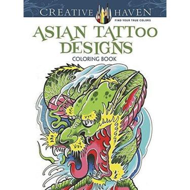 Imagem de Asian Tattoo Designs - Creative Haven Coloring Books