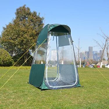 Imagem de Barraca de pesca pop-up, barraca de acampamento externo portátil abrigo de privacidade à prova d'água para caminhadas praia piquenique, verde, 1,2 x 1,7 m
