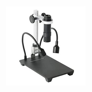 Imagem de Adaptador para microscópio 120X Zoom Indústria Digital Microscópio Suporte Suporte Acessórios para Microscópio (Cor: Suporte com Lente 130X)