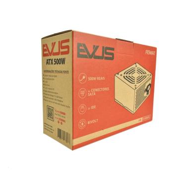 Imagem de Fonte evus atx 500W Reais 20/24P 4 sata com Cabo FE5WAT