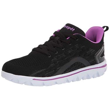 Imagem de Propét Tênis feminino Travelactiv Axial Fashion, Preto/roxo, 8.5 Narrow