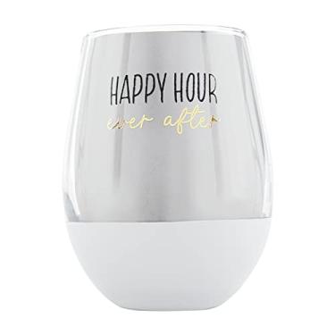 Imagem de Mud Pie Wine Glass and Drink Chiller Set, Happy Hour, bag 3.5" x 2.5"