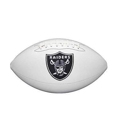 Imagem de Wilson NFL Live Team Autograph Football - Las Vegas - Bola de Futebol Americano Colecionável - Branco - 1 Unidade