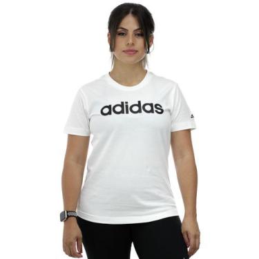 Imagem de Camiseta Adidas Logo Linear Branca - Feminina