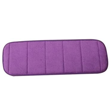 Imagem de Esponja de memória tapete de cotovelo absorvente de suor antiderrapante teclado almofada de espuma confortável para mesa de computador de mesa de escritório, roxo, 20x80 cm