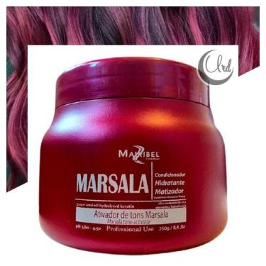 Máscara Tonalizante 250g Pigmentante Ativadora de Tons Cabelo Marsala