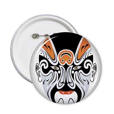 Imagem de Broche de cabeça de ópera de Peking Changbanpo colorido com emblema de botão para decoração 5 peças