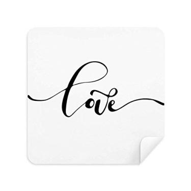 Imagem de DIYthinker Love Line Quote Handwrite Style Pano de Limpeza de Tela Tecido Camurça 2 Peças