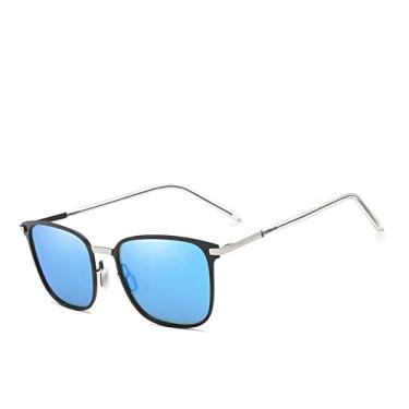 Imagem de Óculos de Sol Polarizados Masculinos Clássicos Óculos de Sol Driving Travel Oculos Gafas De Sol,C04 Prata Azul,Tamanho único