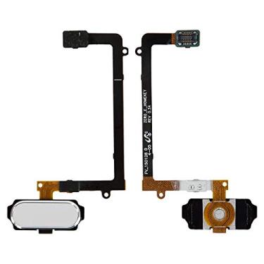 Imagem de Peças de reparo de cabo flexível compatíveis com Samsung G925F Galaxy S6 Edge, (botão de menu, branco, com componentes)